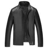 Faux Leather Jacket With Fleece Lining