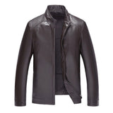 Faux Leather Jacket With Fleece Lining