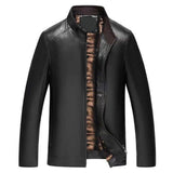 Faux Leather Jacket With Fleece Lining