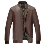 Faux Leather Jacket With Fleece Lining