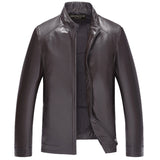 Faux Leather Bomber Jacket