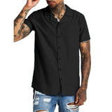 Plain Casual Shirt Short Sleeves